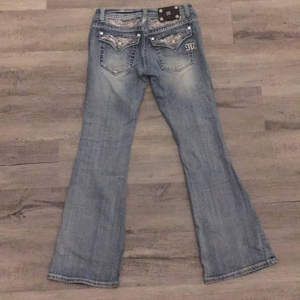 Miss Me Flare Jeans Size 29 Inseam 33 Rhinestones